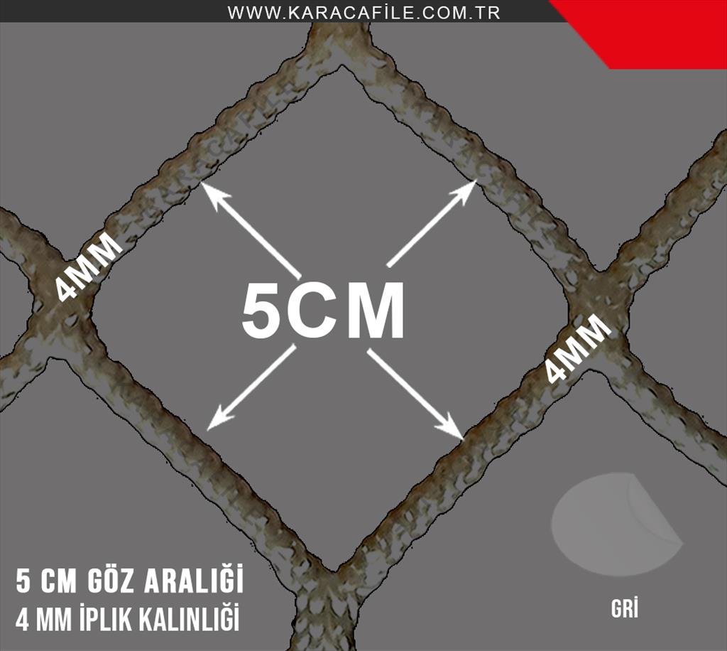 Gri 5x5 _ 4 mm İp Kalınlığı